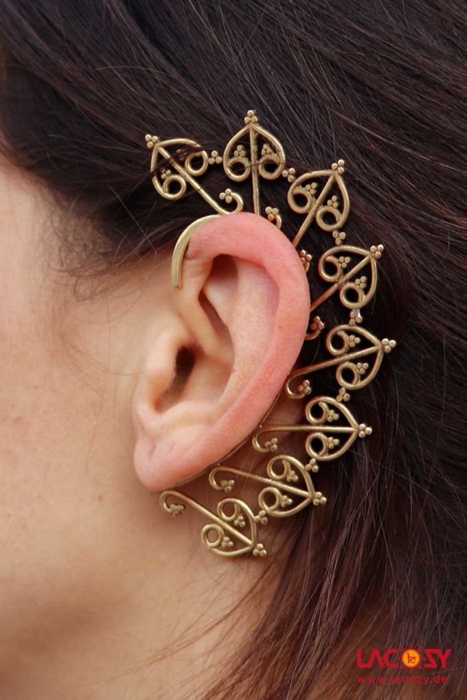 Elfen Ohrring SCHIRMCHEN | Gold