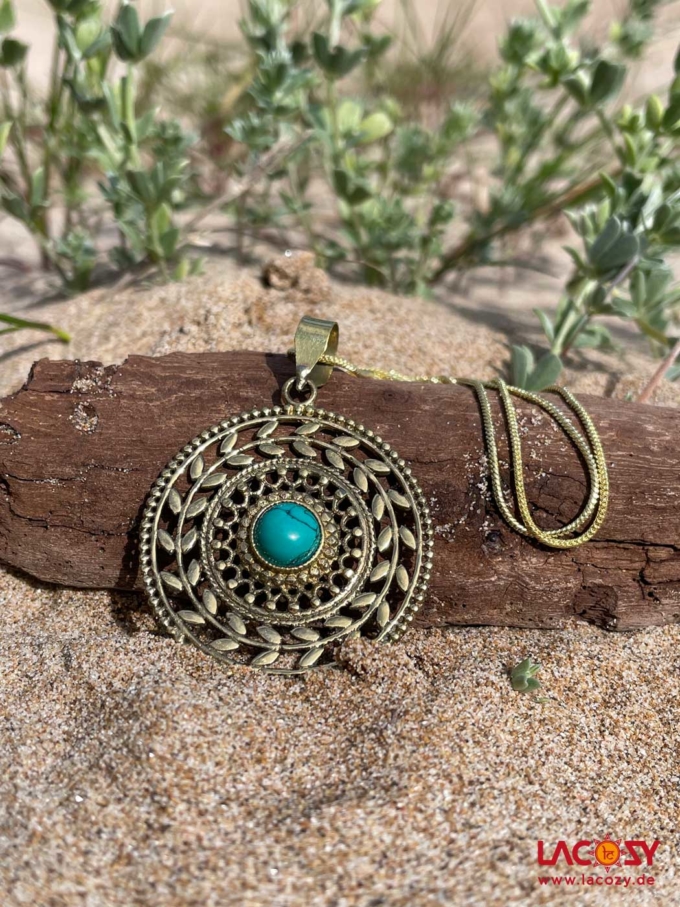 Anhänger GAIA Gold | Türkis