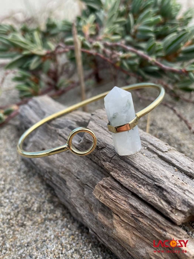 Armreif CRYSTAL  Gold | Bergkristall – Bild 2