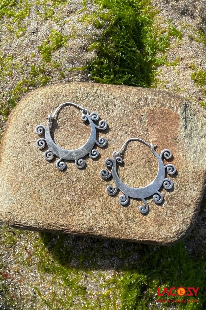 FREE FLOW Creolen in  Silber – Bild 2