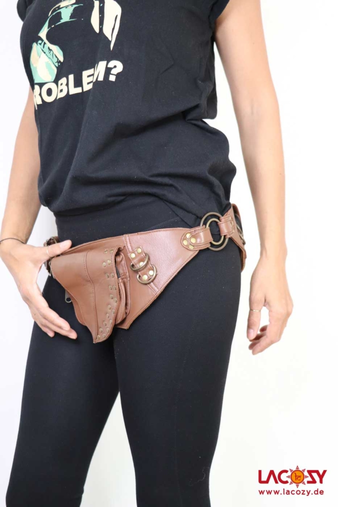 Hüfttasche aus Leder YUNA Goa Bauchtasche – Bild 3
