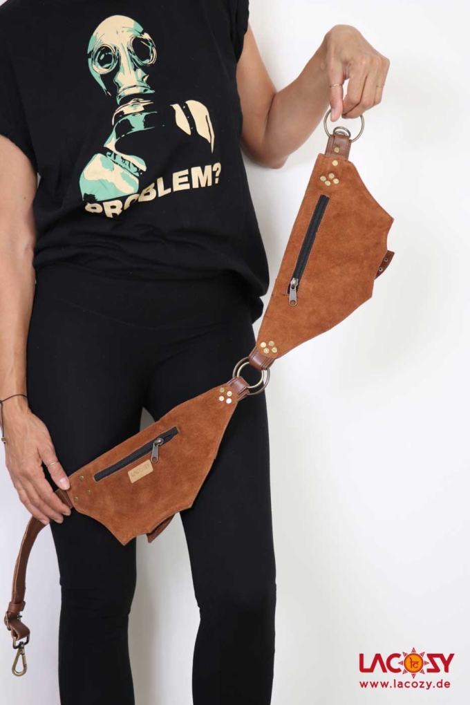 Hüfttasche aus Leder YUNA Goa Bauchtasche – Bild 6