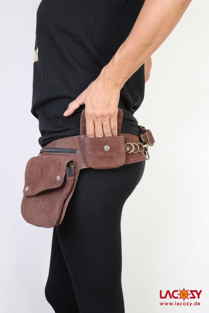 Wildleder Bauchtasche SAYUN Hüfttasche – Bild 3