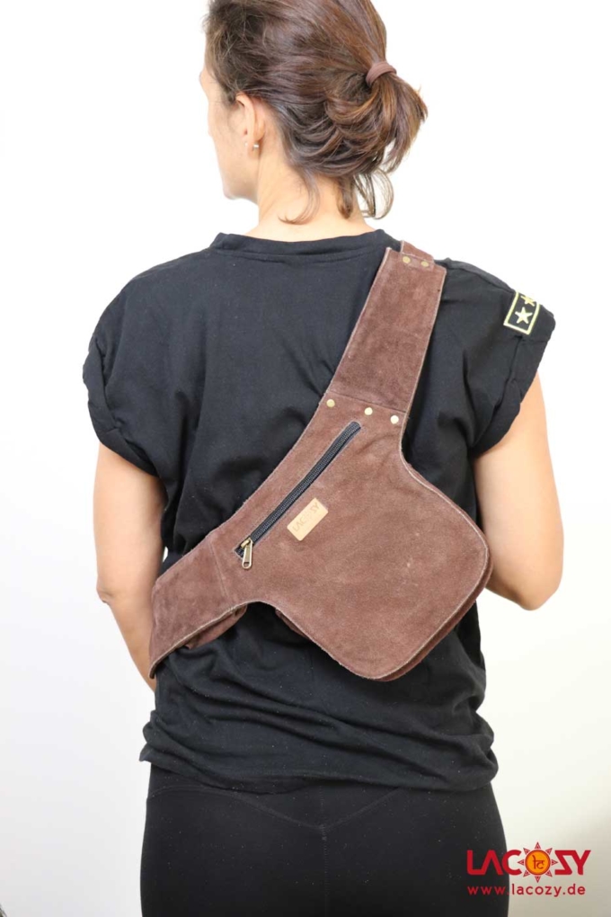 Wildleder Bauchtasche SAYUN Hüfttasche – Bild 4