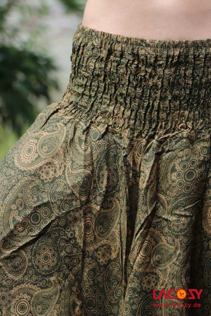 Luftige Haremshose PAISLEY | Khaki – Bild 5