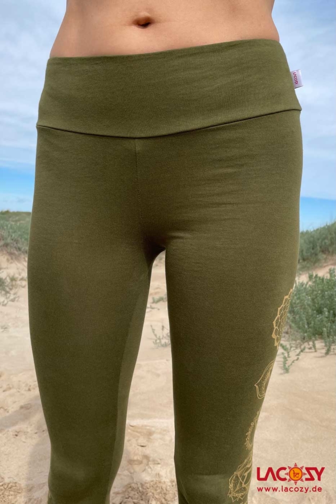 CHAKRA Leggins aus Baumwolle | KHAKI – Bild 5