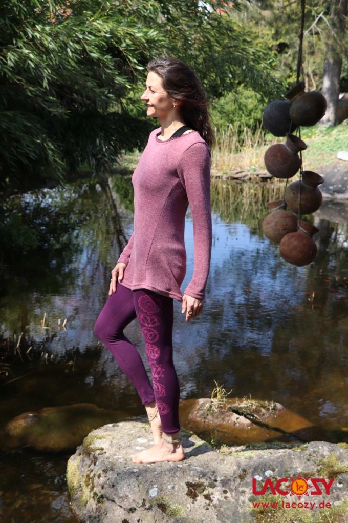 CHAKRA Leggins aus Baumwolle | BEERE – Bild 5