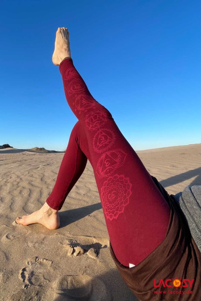 CHAKRA Leggins aus Baumwolle | ROT