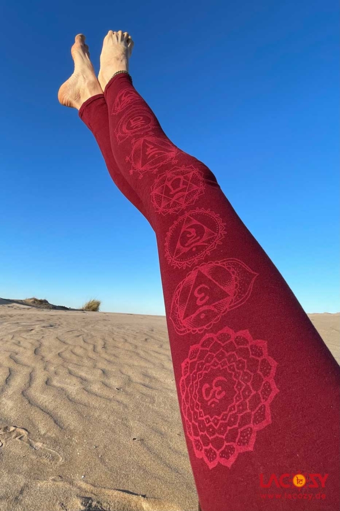 CHAKRA Leggins aus Baumwolle | ROT – Bild 6