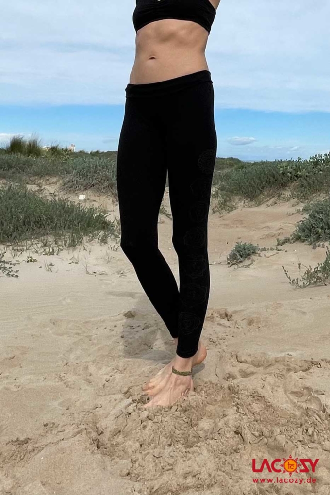 CHAKRA Leggins aus Baumwolle | SCHWARZ – Bild 2