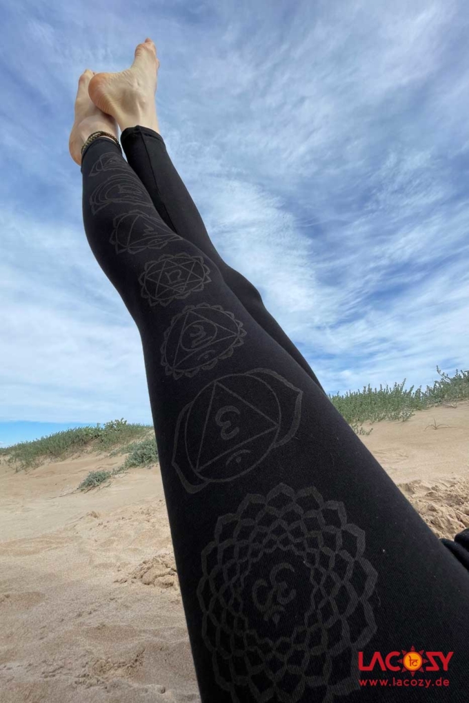 CHAKRA Leggins aus Baumwolle | SCHWARZ – Bild 5