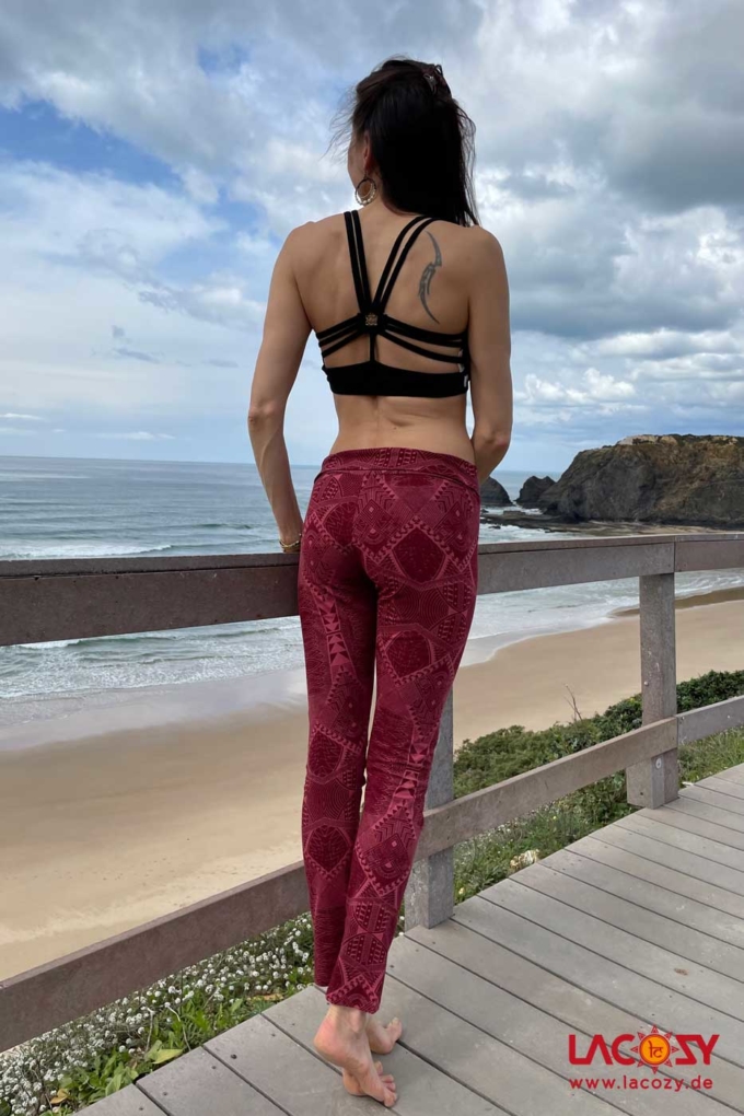 Weiche Yoga Leggins ARE | Rot – Bild 3