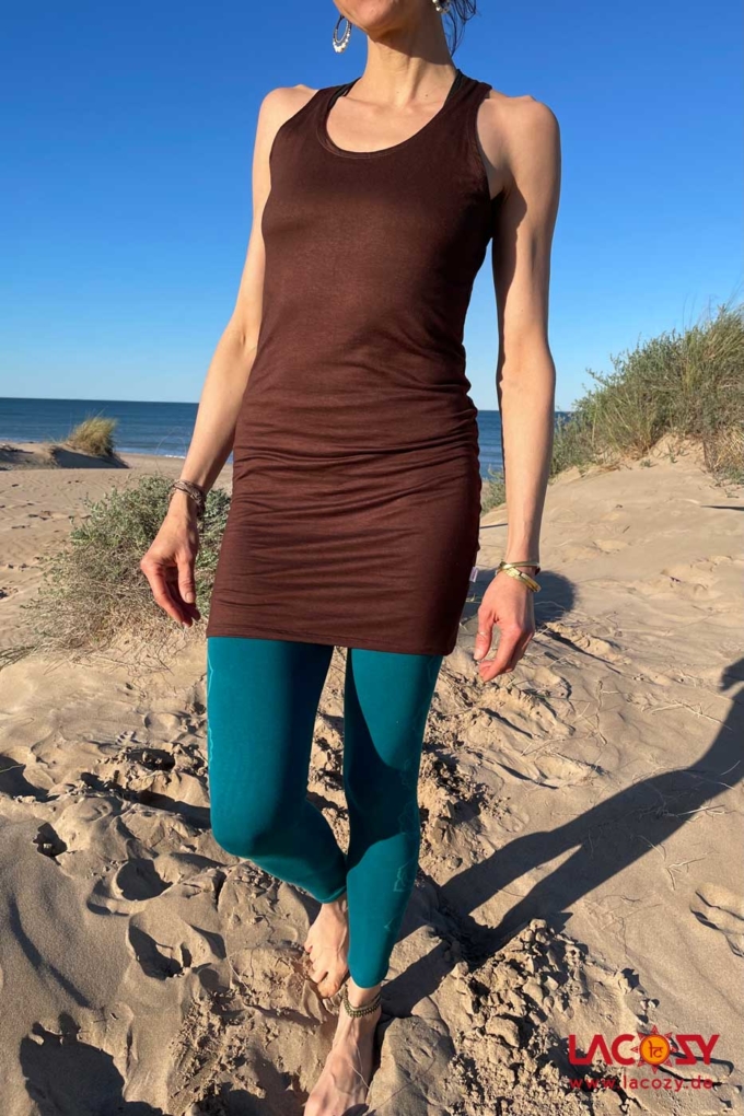 Longtop/ Minikleid JOONI Braun