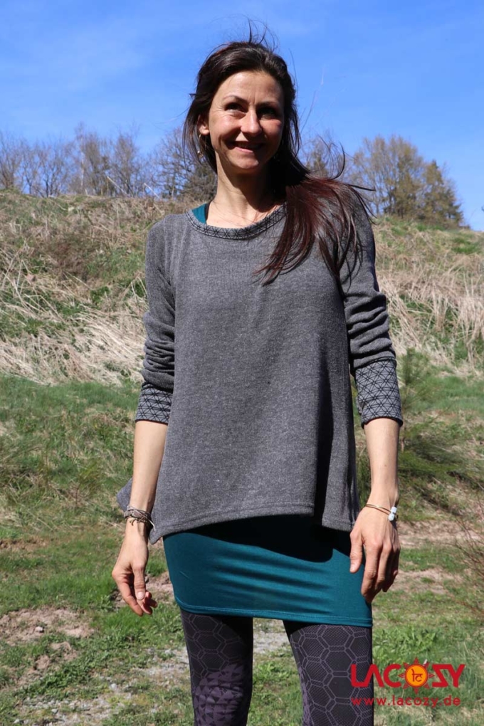 Longtop/ Minikleid JOONI Petrol – Bild 5