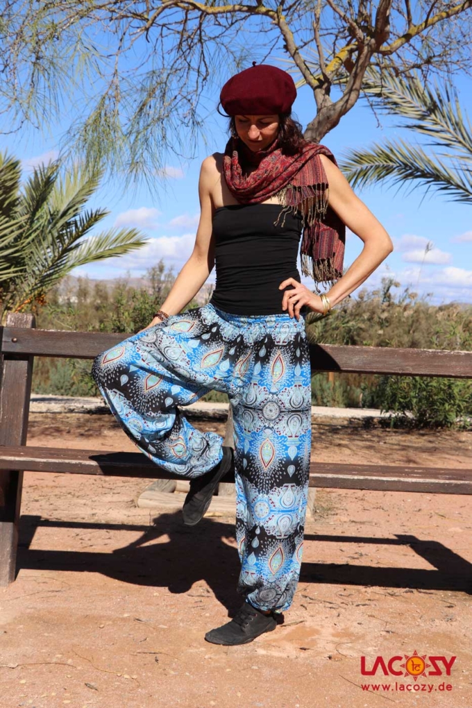 Luftige Pumphose ORIENTAL Blau – Bild 3