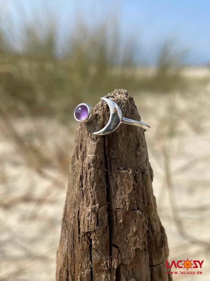 Ring AMETHYST MOON | 925.- Silber | Amethyst – Bild 4
