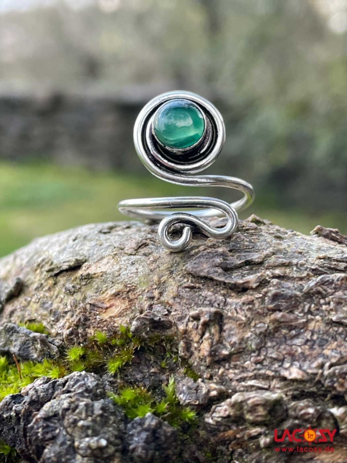 Ring LIFE mit grünem Onyx | Silber – Bild 2