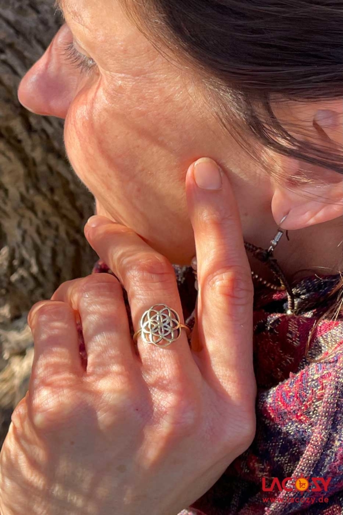 Ring SEED OF LIFE | Gold – Bild 2