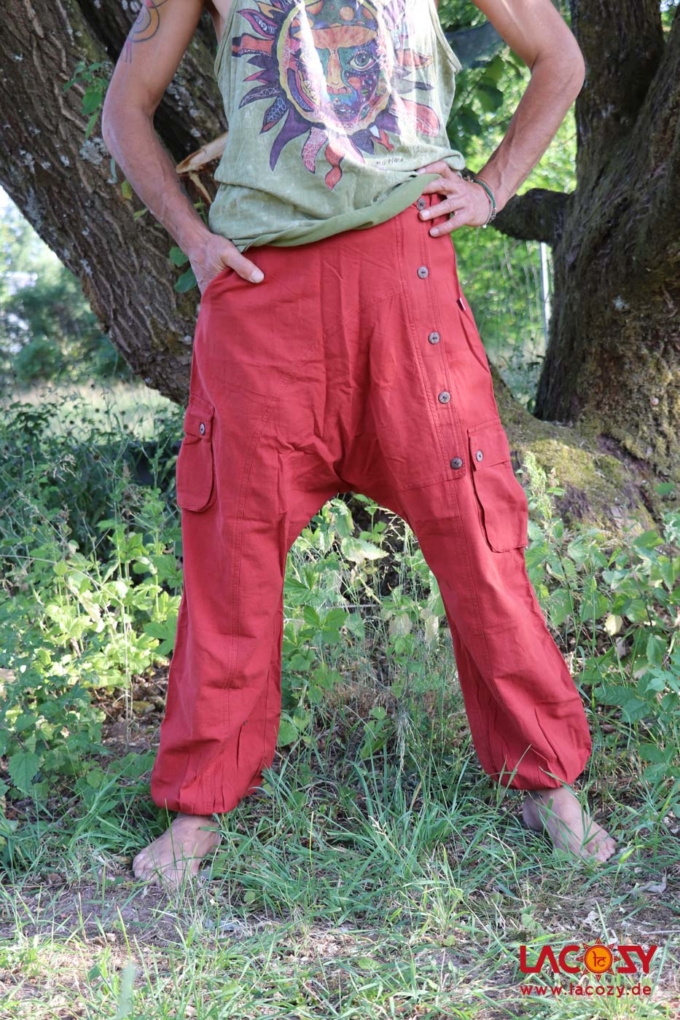 Haremshose Sarouel | Unisex | Rostrot – Bild 4
