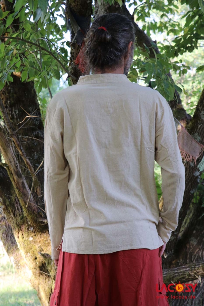Herren-Hemd Fisherman Shirt NATUR – Bild 4