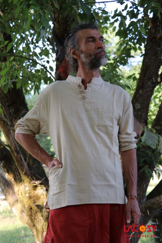 Herren-Hemd Fisherman Shirt NATUR – Bild 6