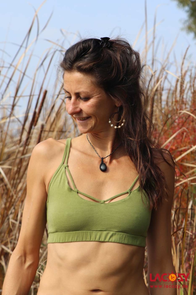 Yoga Top RIO Bustier | Grasgruen – Bild 2