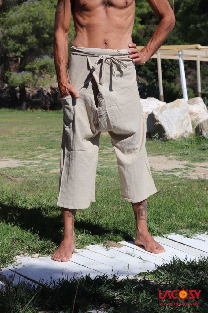 Leichte Fisherman Hose MAYU Creme