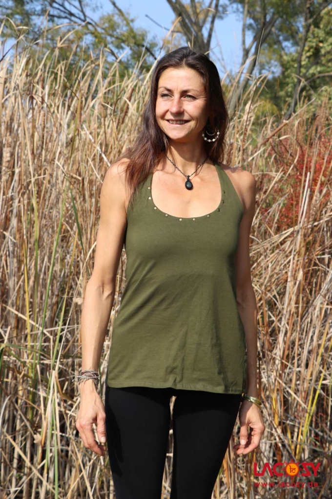 Top SACRED mit integriertem Bustier KHAKI | BRAUN – Bild 4