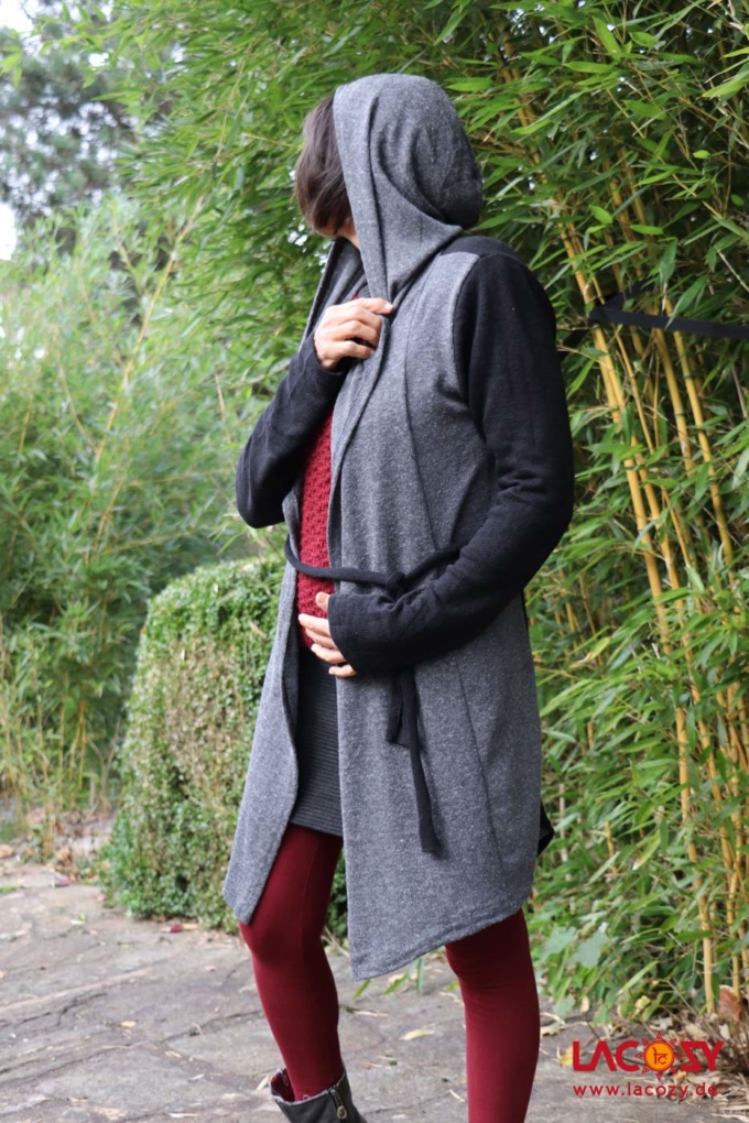 Strick Cardigan ROJA Schwarz | Grau