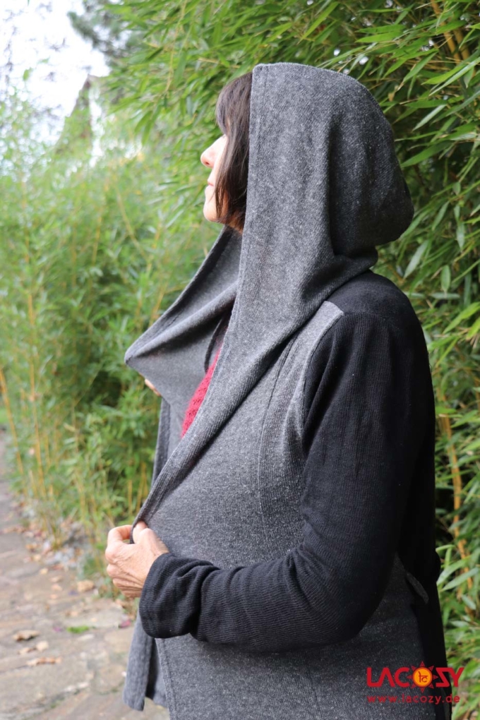 Strick Cardigan ROJA Schwarz | Grau – Bild 6