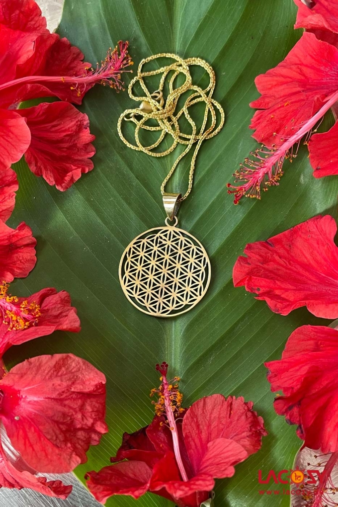 BLUME DES LEBENS Kette | Gold – Bild 4