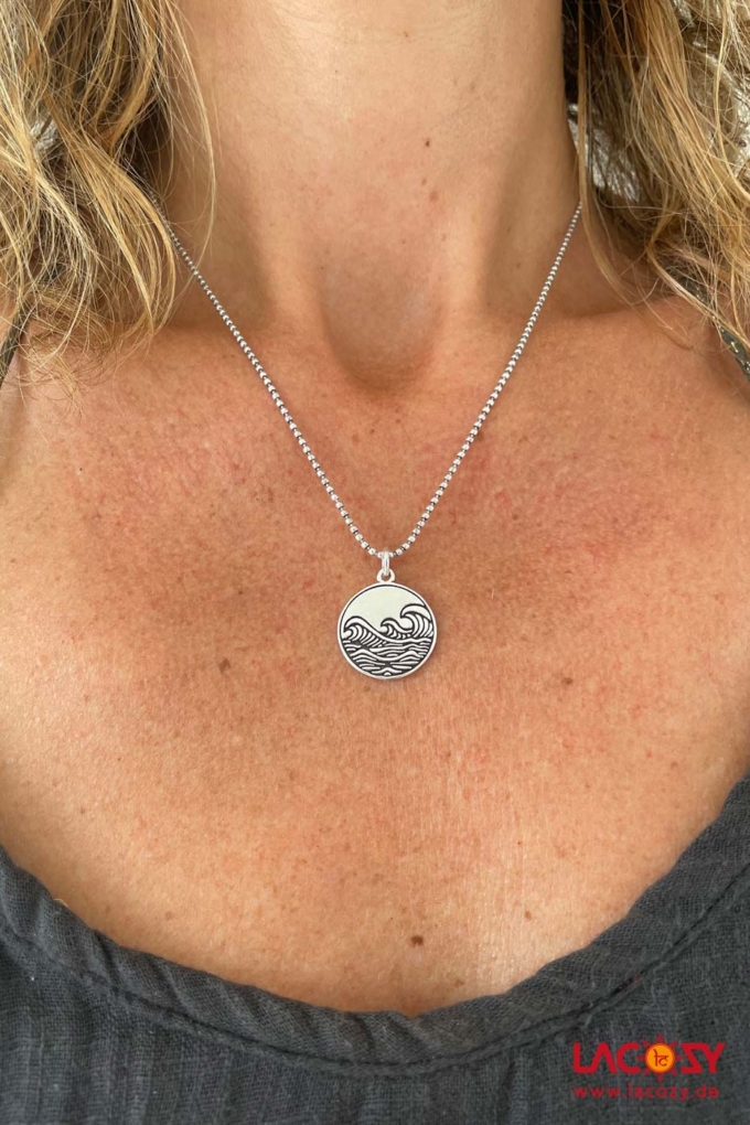 WAVES Anhänger mit Kette  Silber – Bild 3