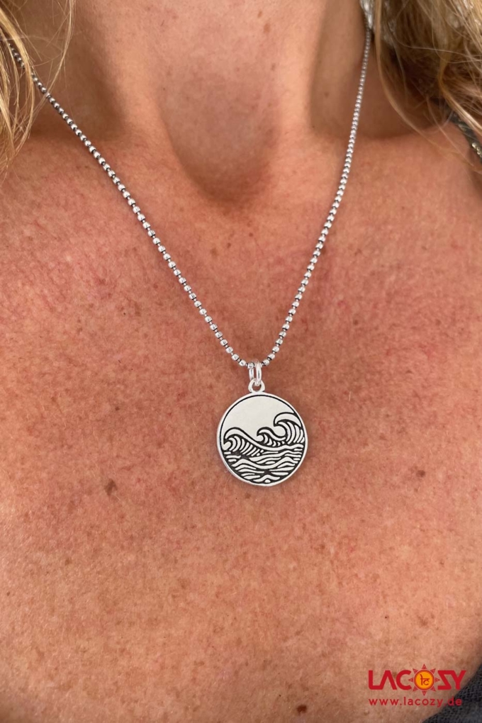 WAVES Anhänger mit Kette  Silber – Bild 4
