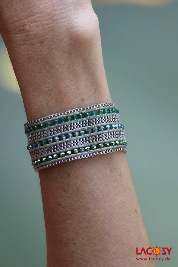 Armband COSMO  Grün Silber – Bild 5
