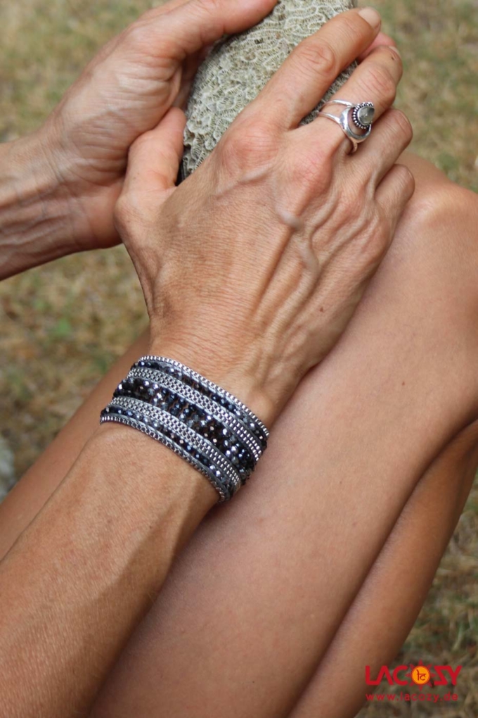 Armband RAjHA | Anthrazit Silber – Bild 2