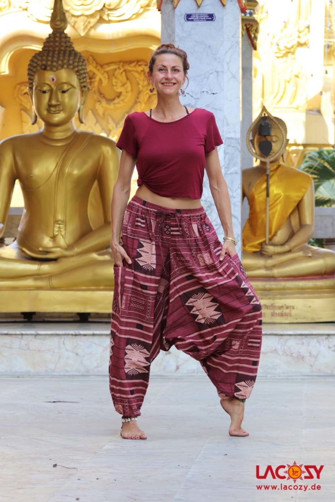 AZTECI Unisex Haremshose | BORDEAUX – Bild 2