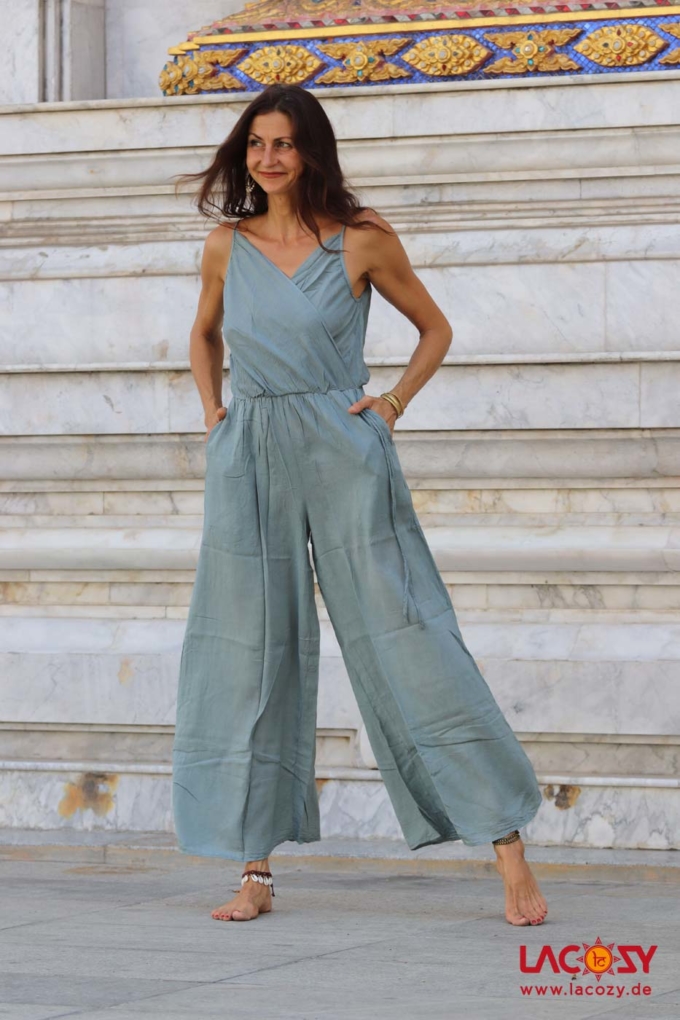 Jumpsuit ARI aus Baumwolle | LIGHT GREY