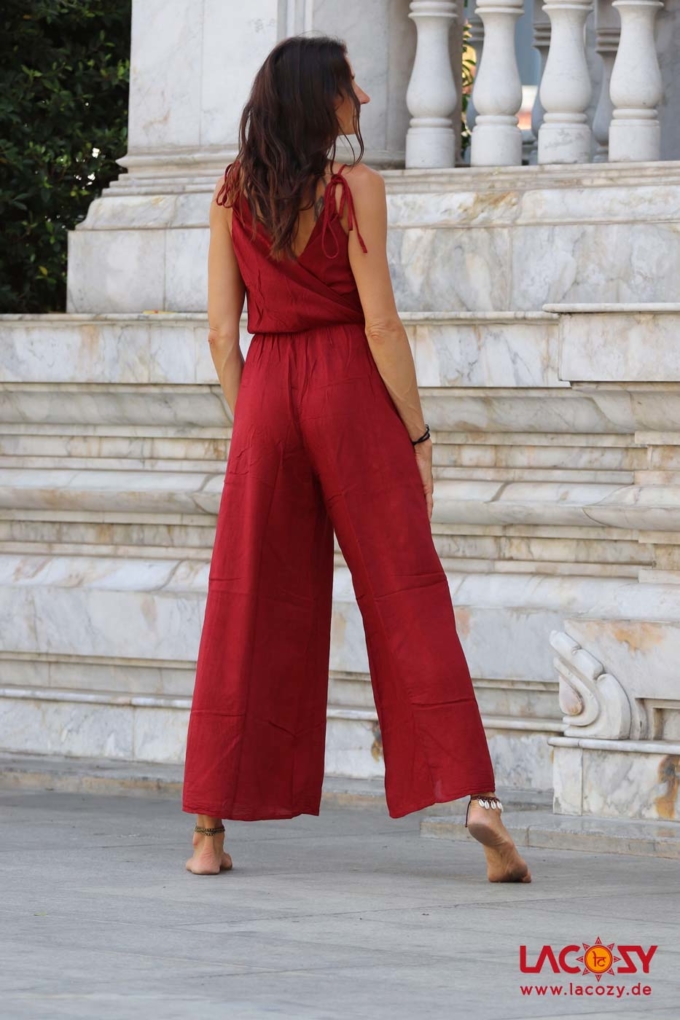 Jumpsuit ARI aus Baumwolle | ROT – Bild 2