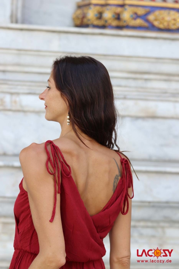 Jumpsuit ARI aus Baumwolle | ROT – Bild 6