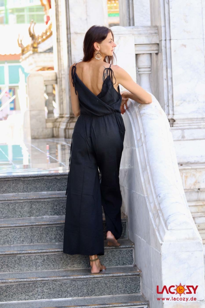 Jumpsuit ARI aus Baumwolle | SCHWARZ – Bild 2