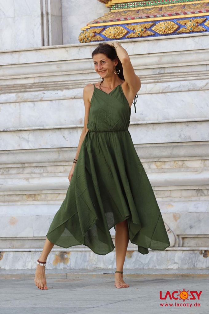 Luftiges Boho Kleid SOHO | Langes Sommerkleid | KHAKI