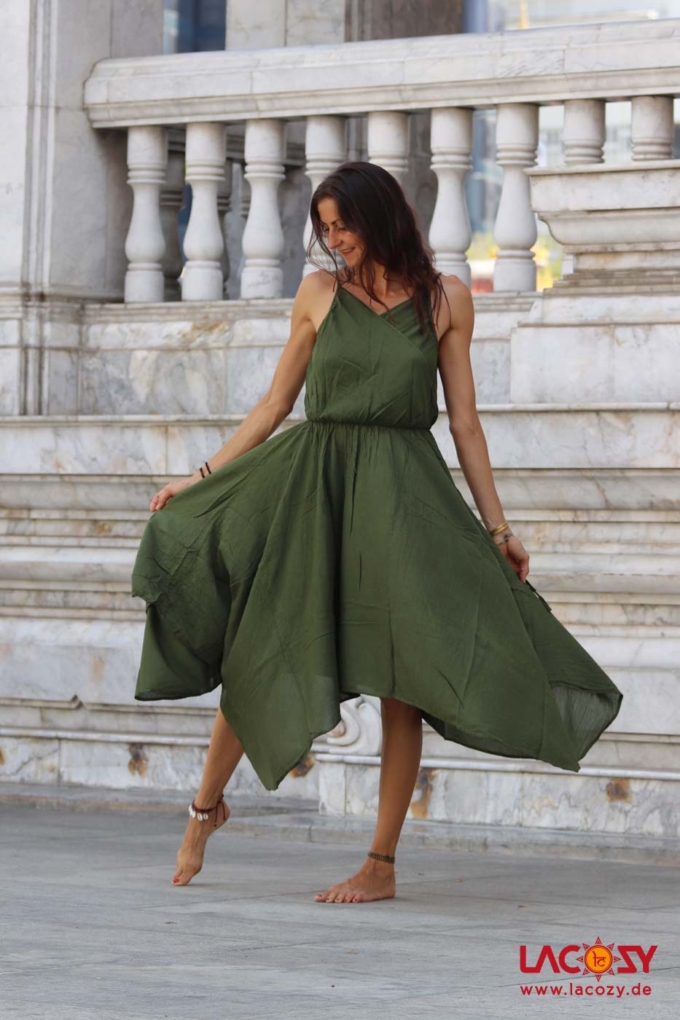 Luftiges Boho Kleid SOHO | Langes Sommerkleid | KHAKI – Bild 2
