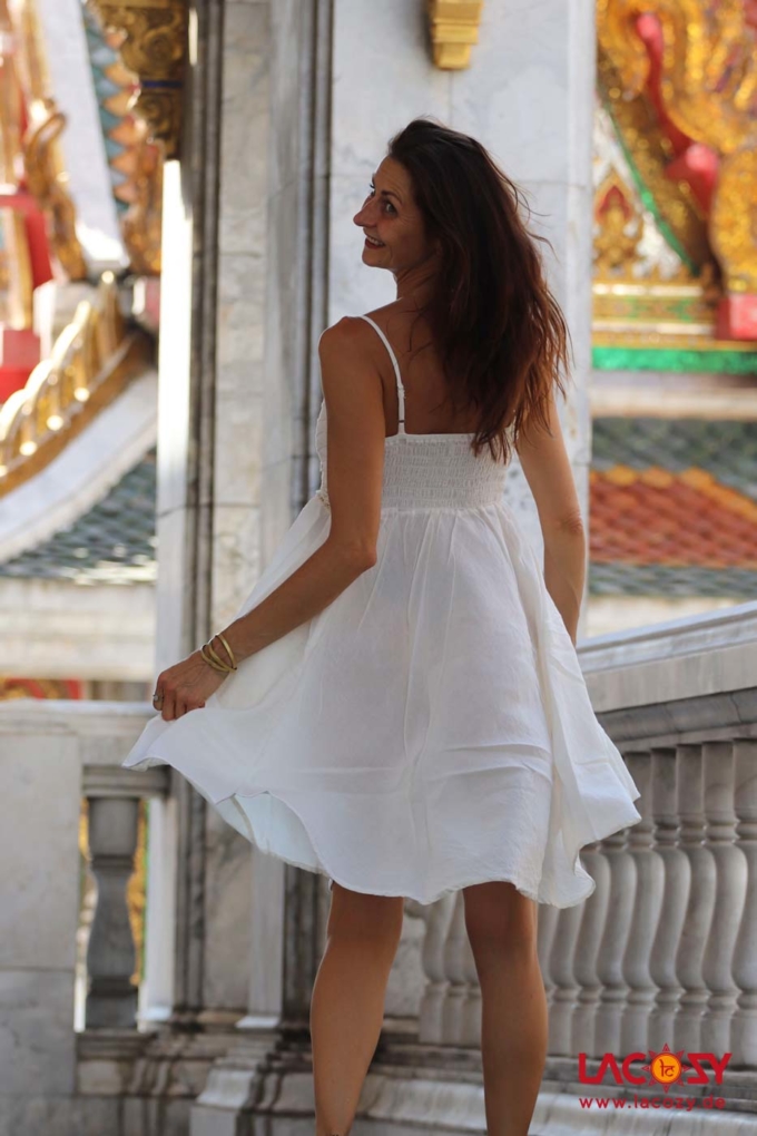 Kurzes Kleidchen NISHALA | Sommerkleid | CREME – Bild 2