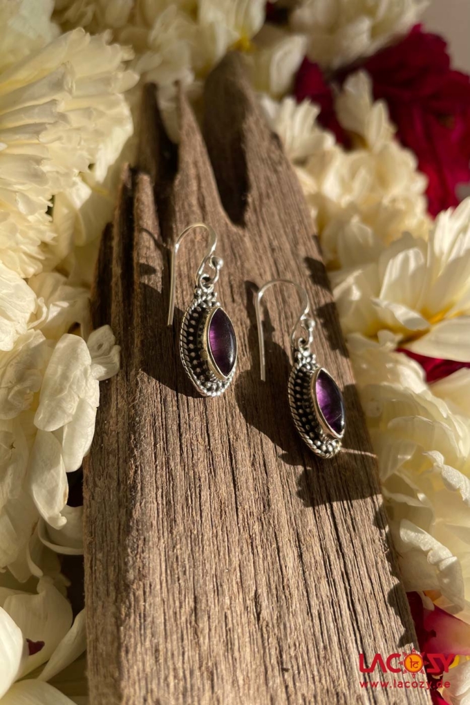 EYES Ohrringe mit  AMETHYST  925.- Silber – Bild 3