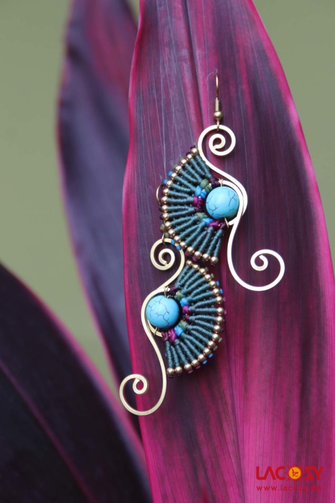 Ohrringe BUTTERFLY  Petrol | Tuerkis