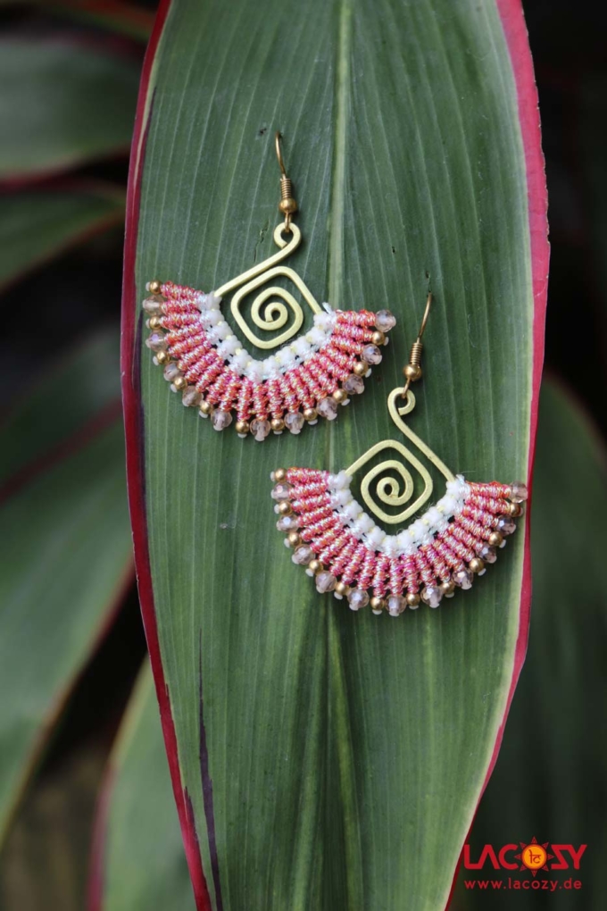 Ohrringe SPIRALE  Metallic Rosé