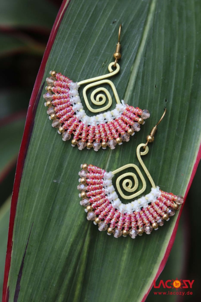 Ohrringe SPIRALE  Metallic Rosé – Bild 2