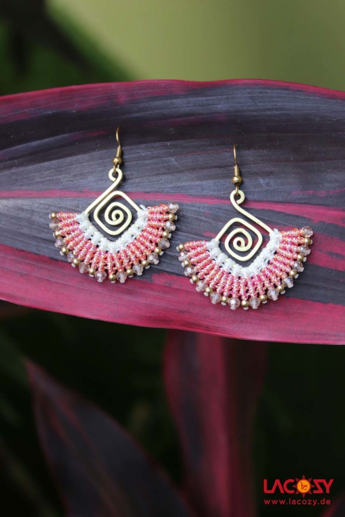 Ohrringe SPIRALE  Metallic Rosé – Bild 3