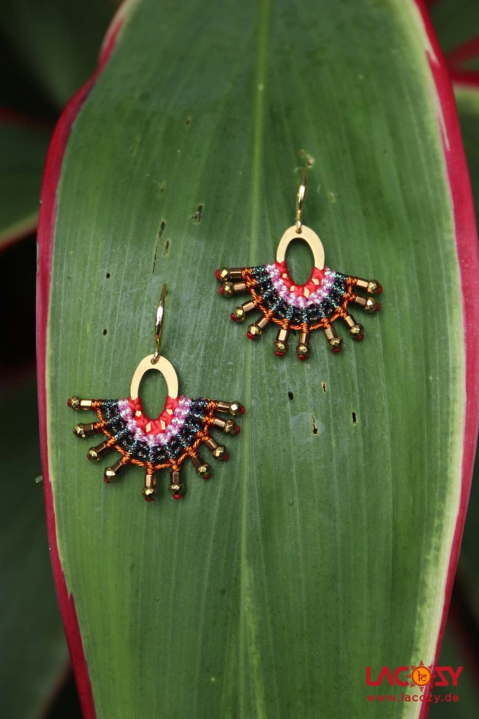 TRIBAL  Ohrringe  Rot | Metallic