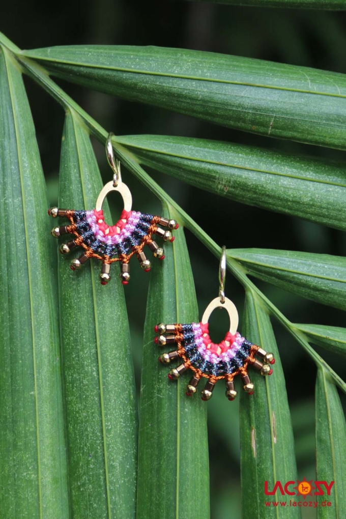 TRIBAL  Ohrringe  Rot | Metallic – Bild 2